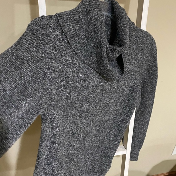 Tahari Charcoal Cowl Neck Sweater- Womens size XS-98 - Picture 3 of 6